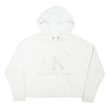 CALVIN KLEIN JEANS Womens White Hoodie M Cotton Blend Casual Pullover