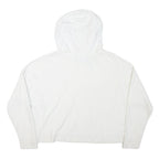 CALVIN KLEIN JEANS Womens White Hoodie M Cotton Blend Casual Pullover