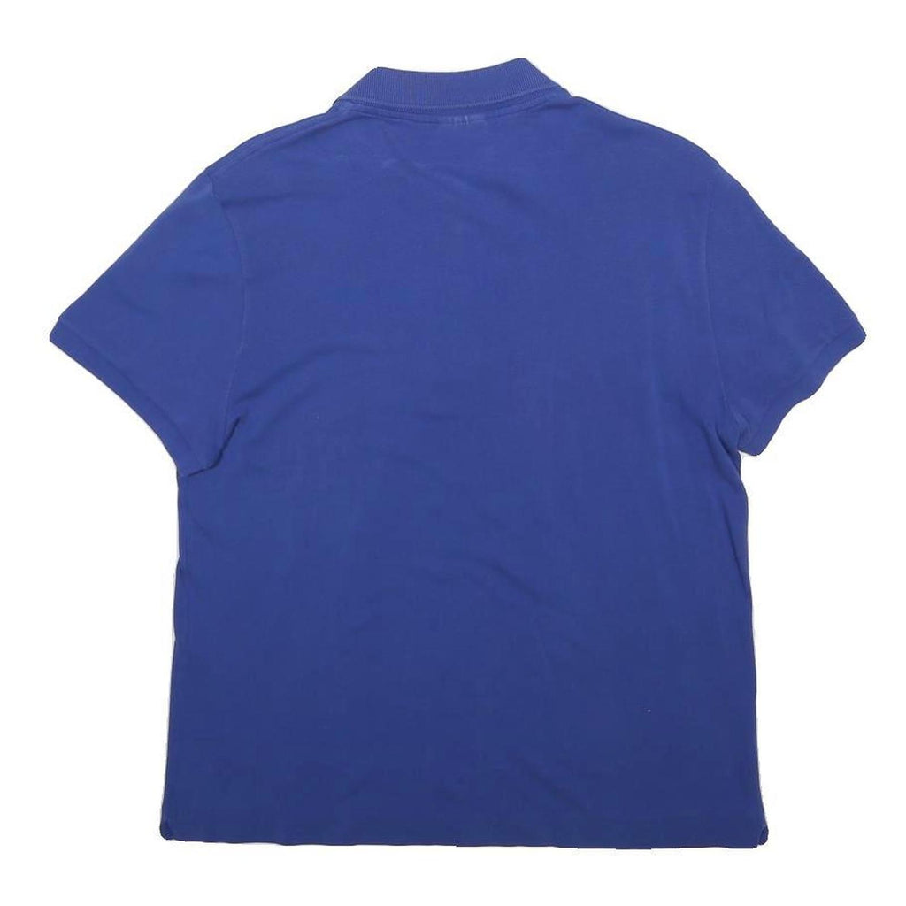 LACOSTE Mens Blue Short Sleeve Plain M Cotton Blend Casual Polo Shirt
