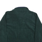 WINNERS Mens Green & Navy Plain Jumper 1/4 Zip Polyester XL Casual Fleece