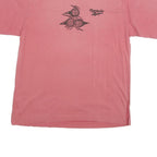 REEBOK Mens Pink Graphic T-Shirt M Short Sleeve Crew Neck Cotton Blend Casual