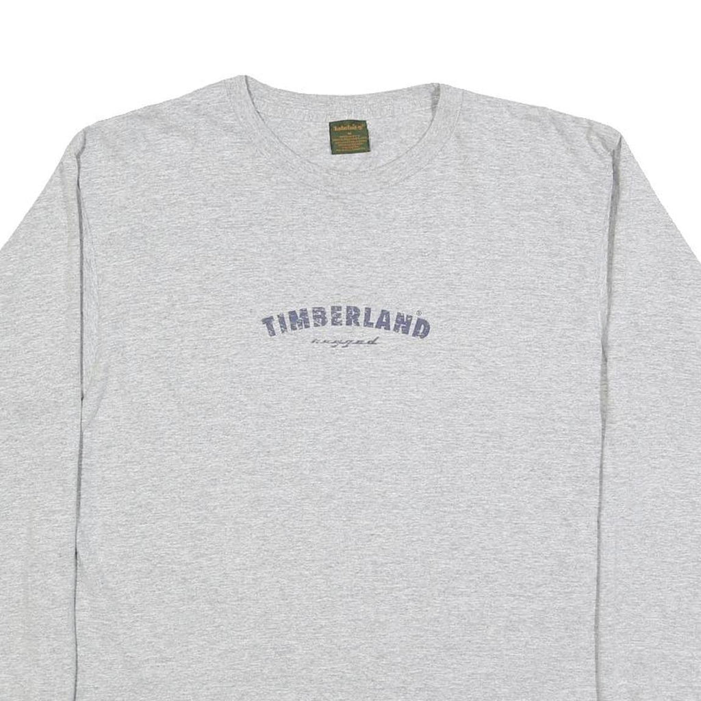 TIMBERLAND Mens Grey Long Sleeve Crew Neck Cotton Blend T-Shirt M