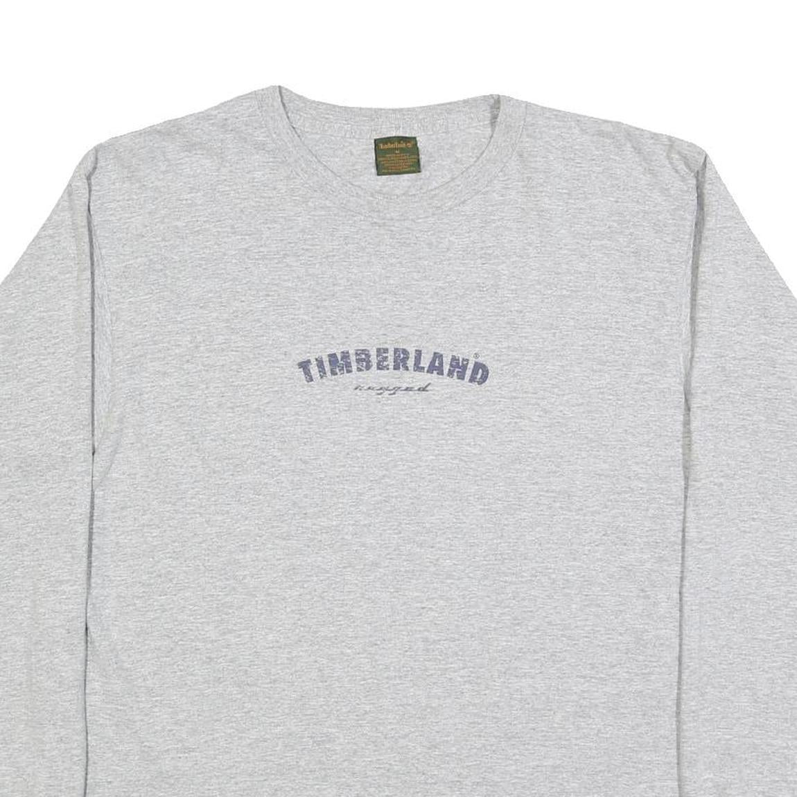 TIMBERLAND Mens Grey Long Sleeve Crew Neck Cotton Blend T-Shirt M