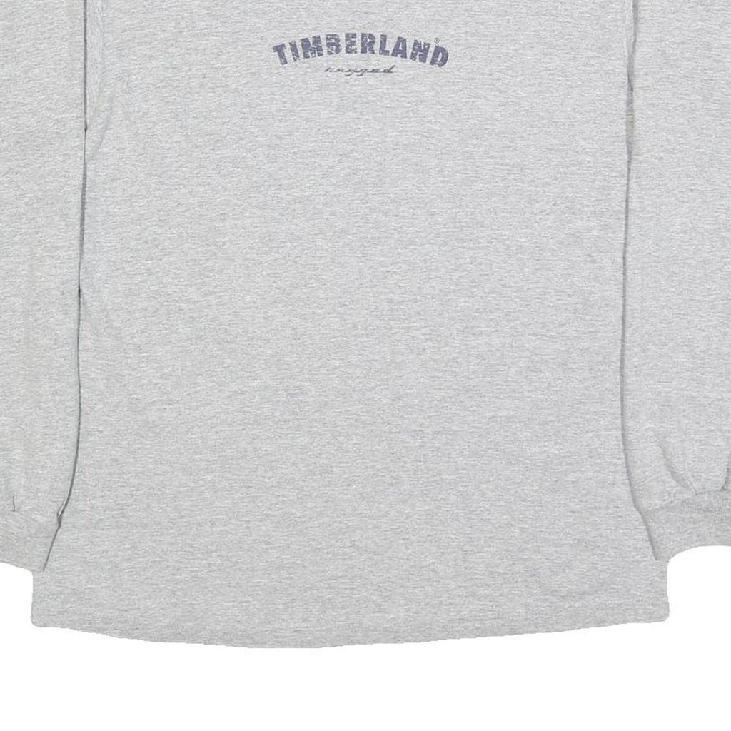 TIMBERLAND Mens Grey Long Sleeve Crew Neck Cotton Blend T-Shirt M