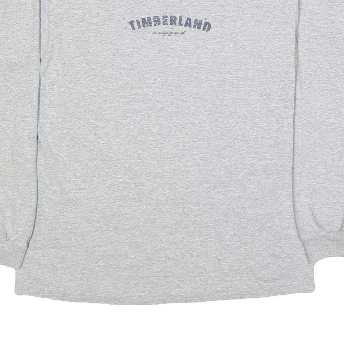 TIMBERLAND Mens Grey Long Sleeve Crew Neck Cotton Blend T-Shirt M
