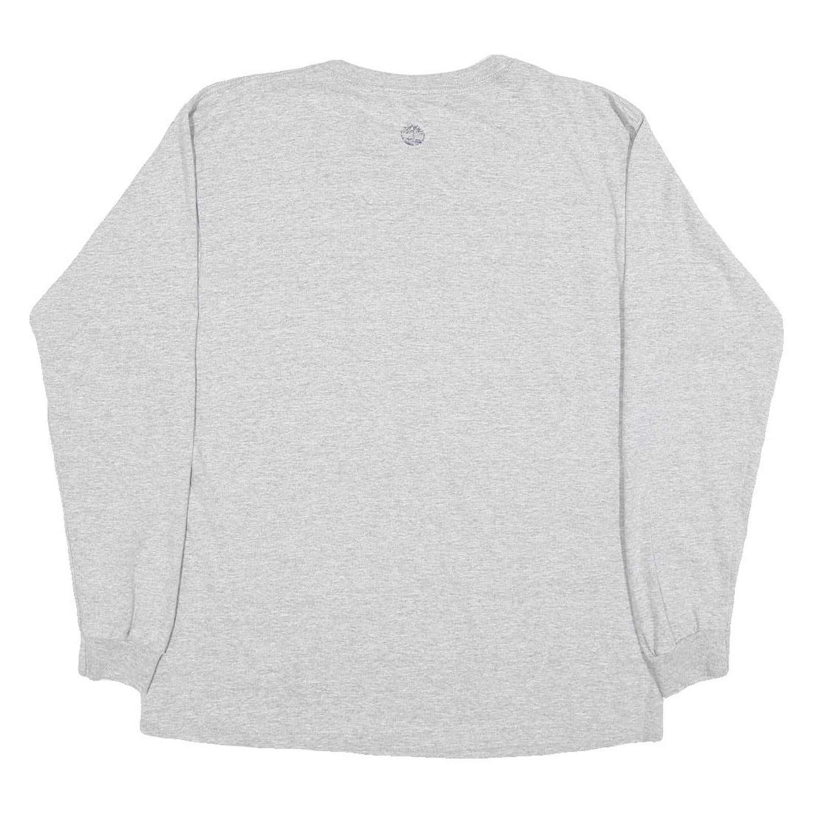 TIMBERLAND Mens Grey Long Sleeve Crew Neck Cotton Blend T-Shirt M