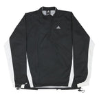 ADIDAS Mens Black & White Track Jacket M Polyester Blend Zip Casual Sportswear