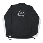 ADIDAS Mens Black & White Track Jacket M Polyester Blend Zip Casual Sportswear