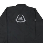ADIDAS Mens Black & White Track Jacket M Polyester Blend Zip Casual Sportswear
