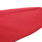 CHAMPION Womens Red V-Neck S Sweatshirt Logo Print Cotton Blend Pullover