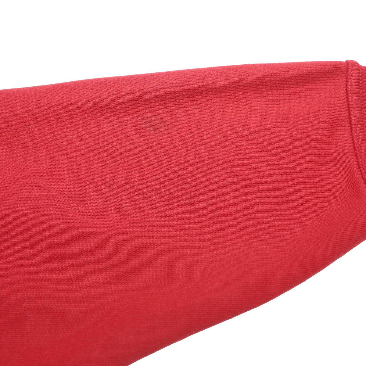 CHAMPION Womens Red V-Neck S Sweatshirt Logo Print Cotton Blend Pullover