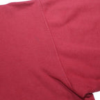 CHAMPION Womens Red V-Neck S Sweatshirt Logo Print Cotton Blend Pullover