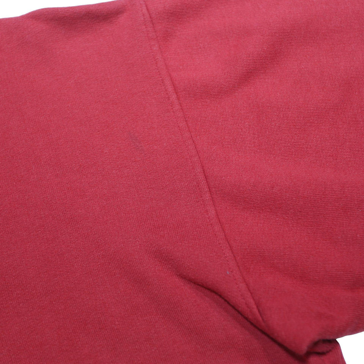 CHAMPION Womens Red V-Neck S Sweatshirt Logo Print Cotton Blend Pullover