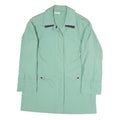Womens Green Button Jacket UK 10 Polyester Blend Classic Light Outerwear