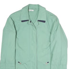 Womens Green Button Jacket UK 10 Polyester Blend Classic Light Outerwear