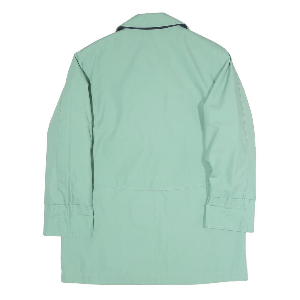 Womens Green Button Jacket UK 10 Polyester Blend Classic Light Outerwear