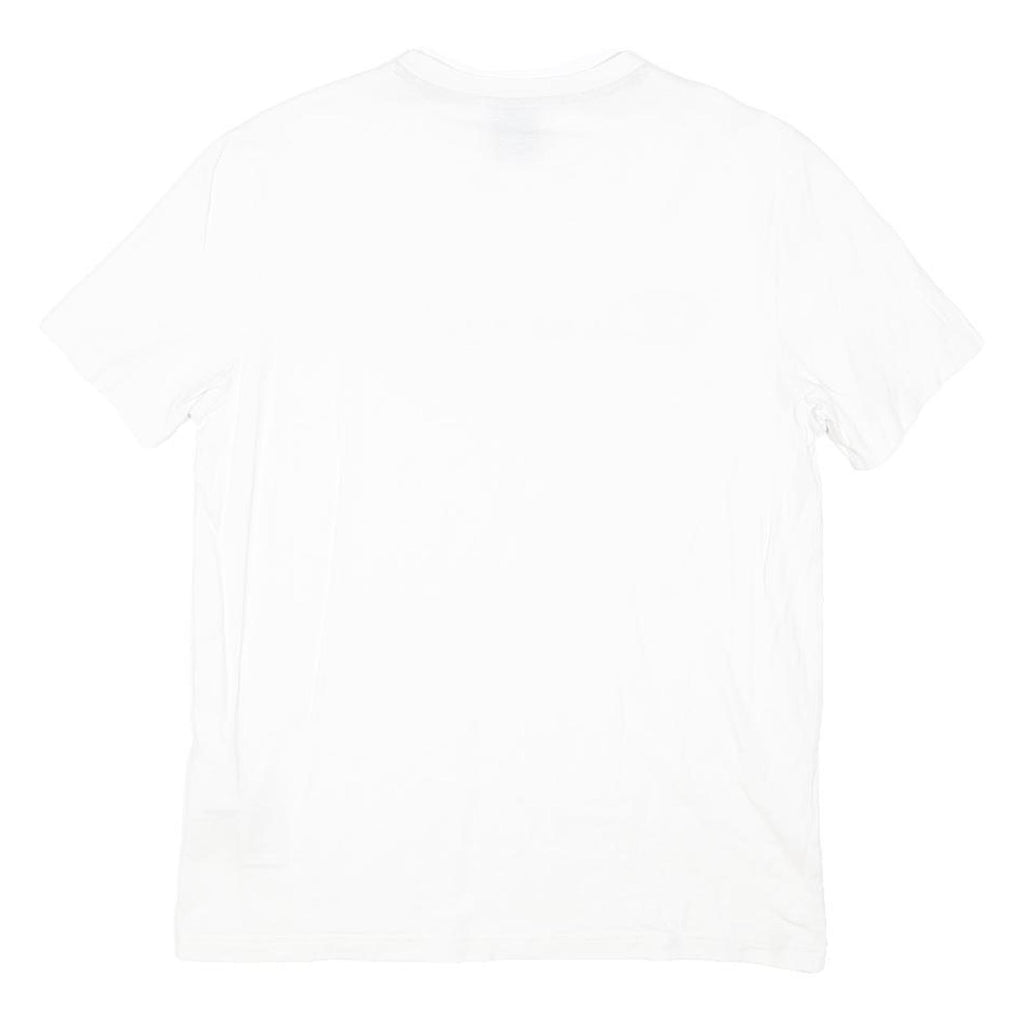 CHAMPION Mens White Graphic T-Shirt M Short Sleeve Crew Neck Cotton Blend Casual