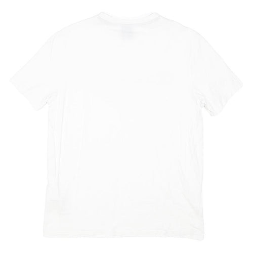 CHAMPION Mens White Graphic T-Shirt M Short Sleeve Crew Neck Cotton Blend Casual