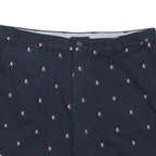 TOMMY HILFIGER Mens Shorts Navy Blue Cotton Blend Casual XL W38 Embroidered