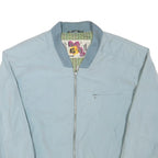 RED POINT Mens Blue Bomber Jacket L Polyester Blend Plain Zip Casual Lightweight