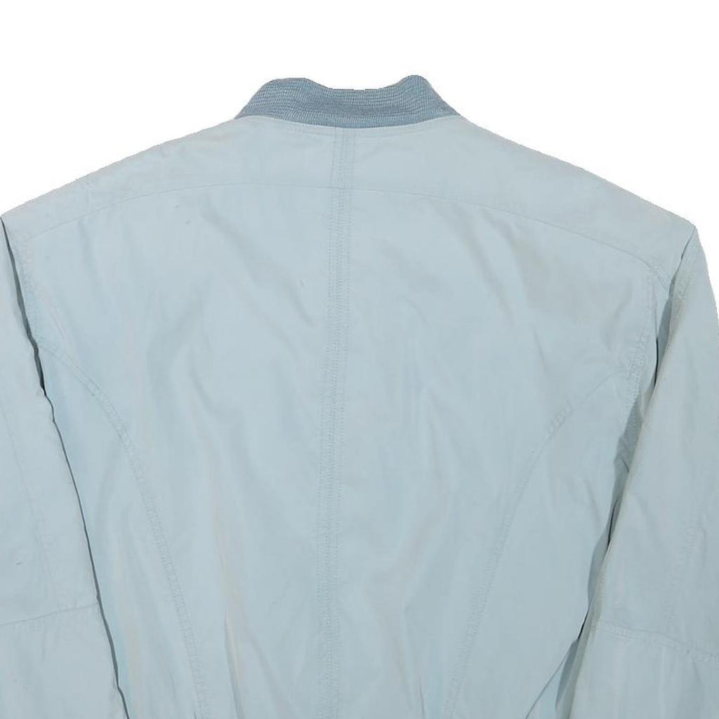 RED POINT Mens Blue Bomber Jacket L Polyester Blend Plain Zip Casual Lightweight