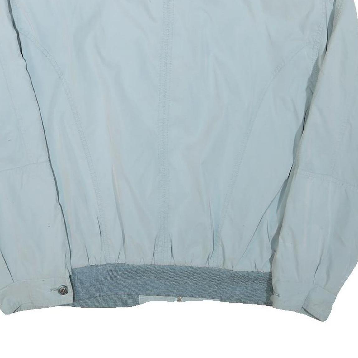 RED POINT Mens Blue Bomber Jacket L Polyester Blend Plain Zip Casual Lightweight