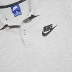 NIKE Mens Grey Short Sleeve Plain M Cotton Polo Shirt Lightweight Casual