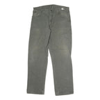 DICKIES Mens Regular Fit Cotton Blend Jeans Grey W38 L32 Workwear Zip Closure
