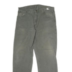 DICKIES Mens Regular Fit Cotton Blend Jeans Grey W38 L32 Workwear Zip Closure