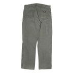 DICKIES Mens Regular Fit Cotton Blend Jeans Grey W38 L32 Workwear Zip Closure
