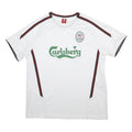 L.F.C Mens White Liverpool Crest Football T-Shirt XL Short Sleeve Crew Neck