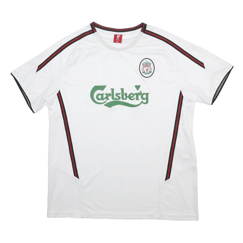 L.F.C Mens White Liverpool Crest Football T-Shirt XL Short Sleeve Crew Neck