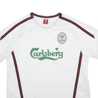 L.F.C Mens White Liverpool Crest Football T-Shirt XL Short Sleeve Crew Neck