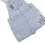 ROUTE 66 Mens Blue Loose Denim Dungarees L W40 L3 Dragon Embroidery