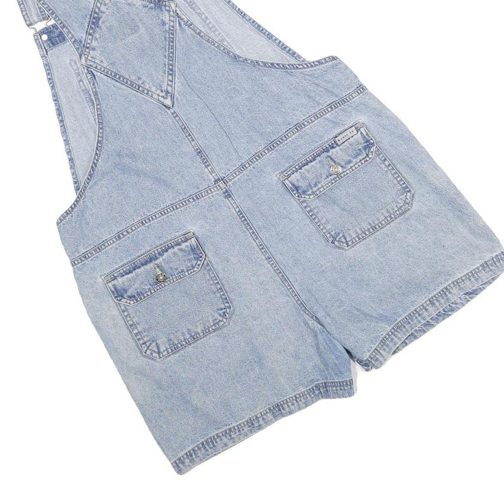 ROUTE 66 Mens Blue Loose Denim Dungarees L W40 L3 Dragon Embroidery