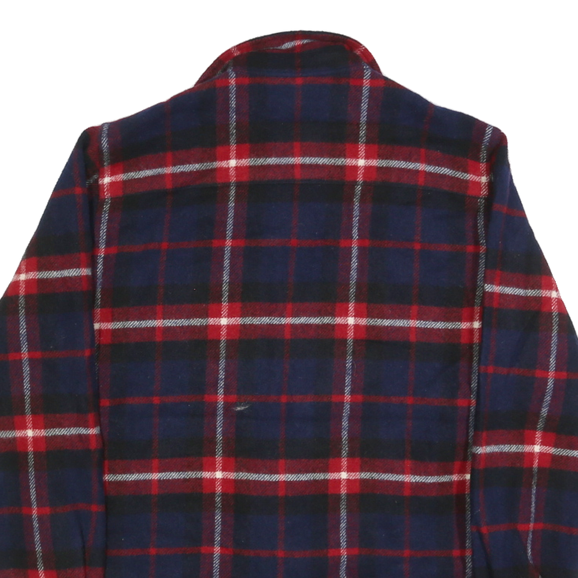 LAUREN RALPH LAUREN Womens Navy & Red Checked Wool Zip Jacket S Woven Casual