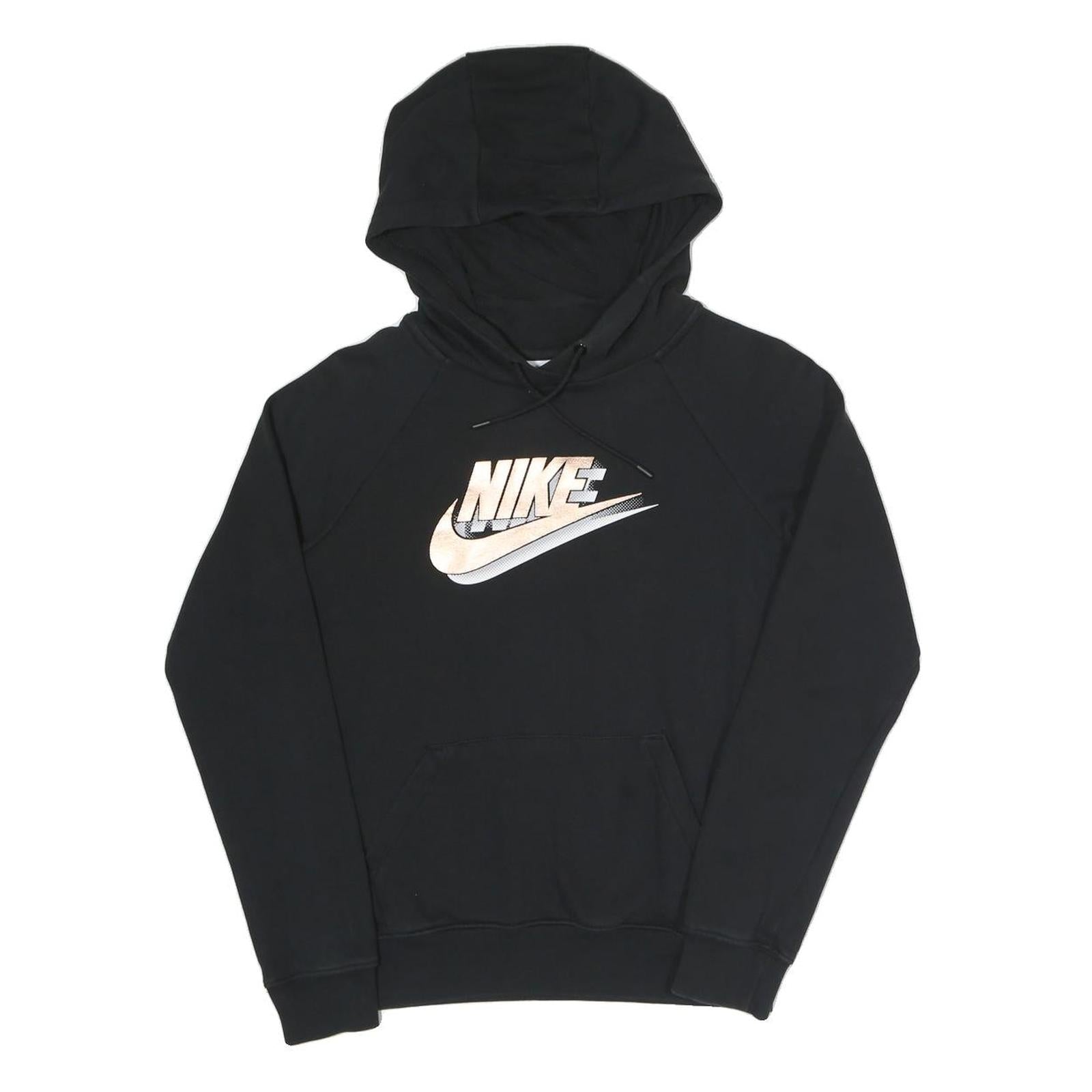 NIKE Womens Black Hoodie XS Cotton Blend Pullover Casual Sportswear