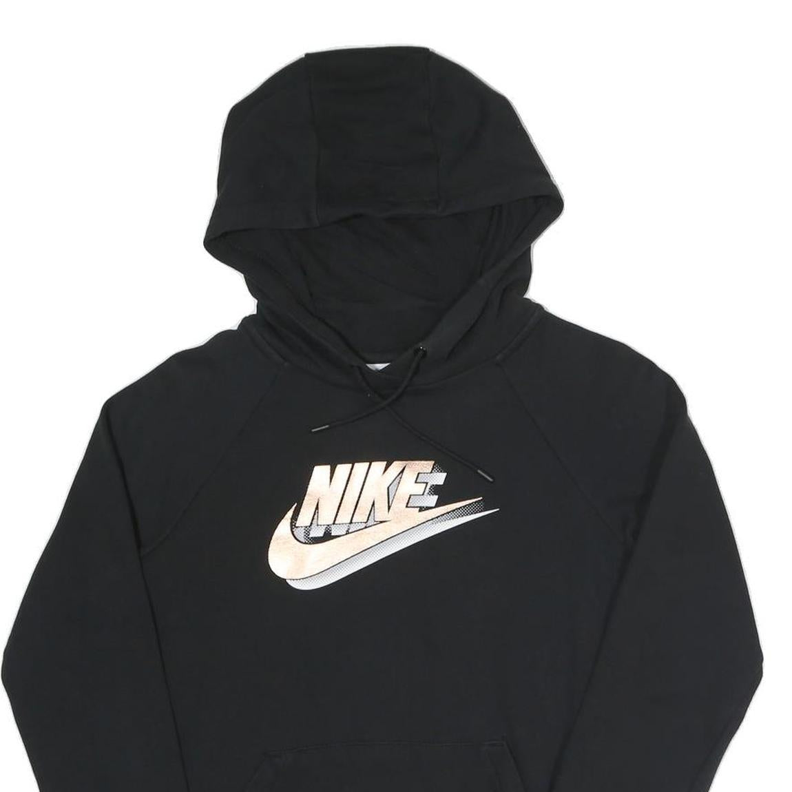 NIKE Womens Black Hoodie XS Cotton Blend Pullover Casual Sportswear