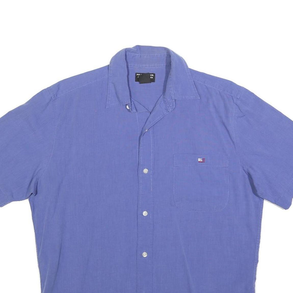 RALPH LAUREN POLO JEANS COMPANY Mens Blue Shirt M Cotton Casual Summer Button Up