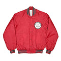 Mens Red Synthetic Jacket M Button Bomber Plain Pocketed Comfortable