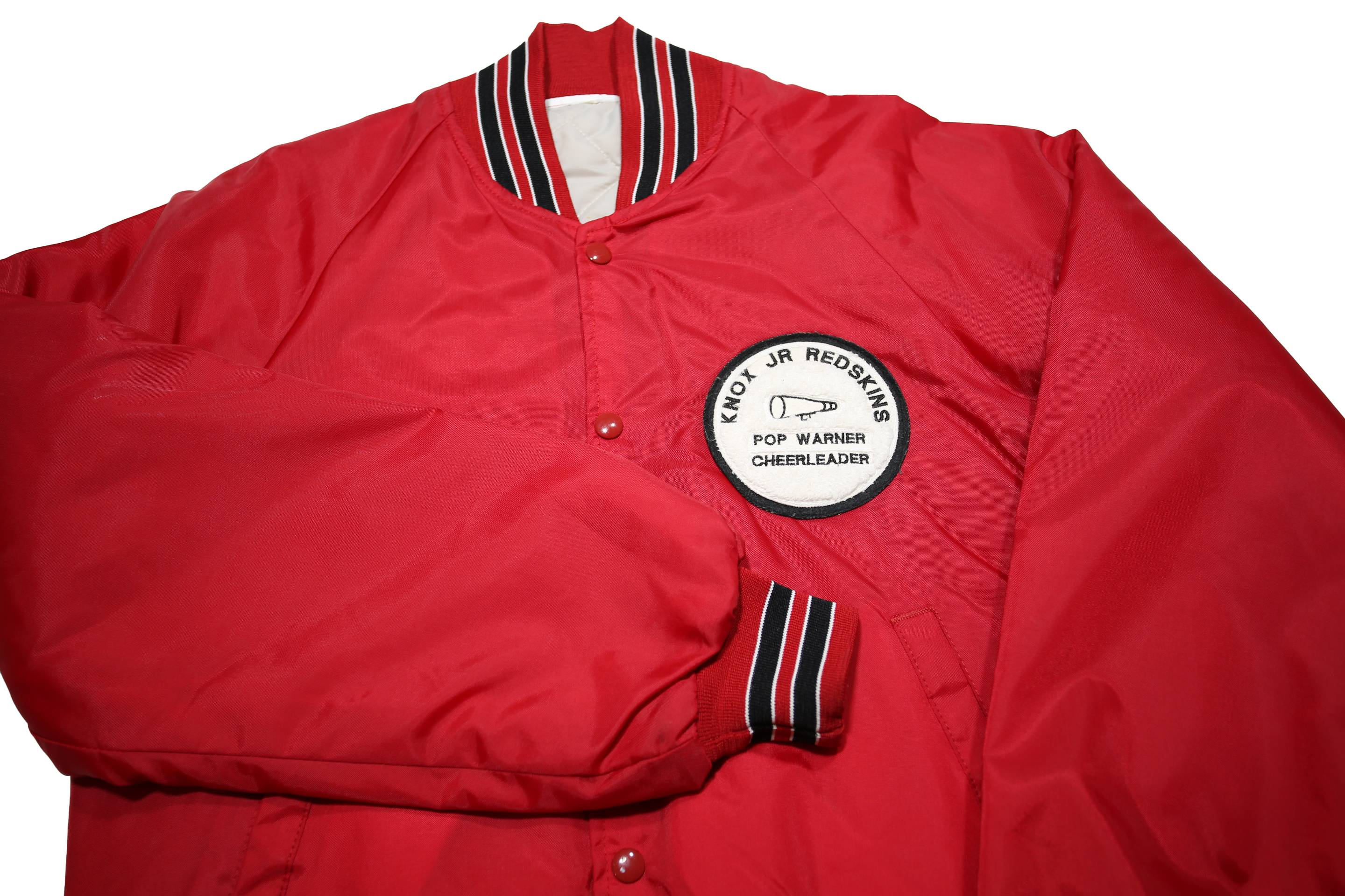 Mens Red Synthetic Jacket M Button Bomber Plain Pocketed Comfortable