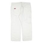 DICKIES Womens White Regular Fit Straight Denim Jeans Cotton Blend W42 L29