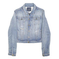 DIESEL Womens Blue Denim Jacket S Cotton Blend Button Closure Casual Style