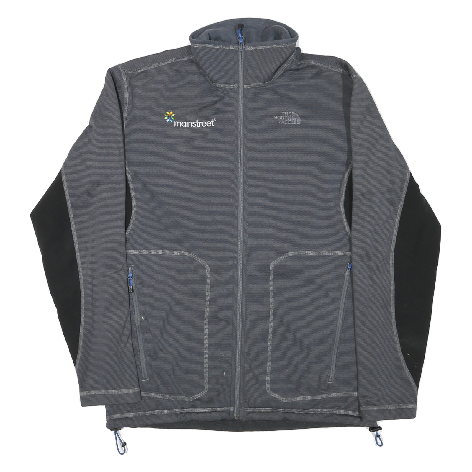 THE NORTH FACE Mens Grey & Black Track Jacket M Polyester Zip Outdoor Activewear