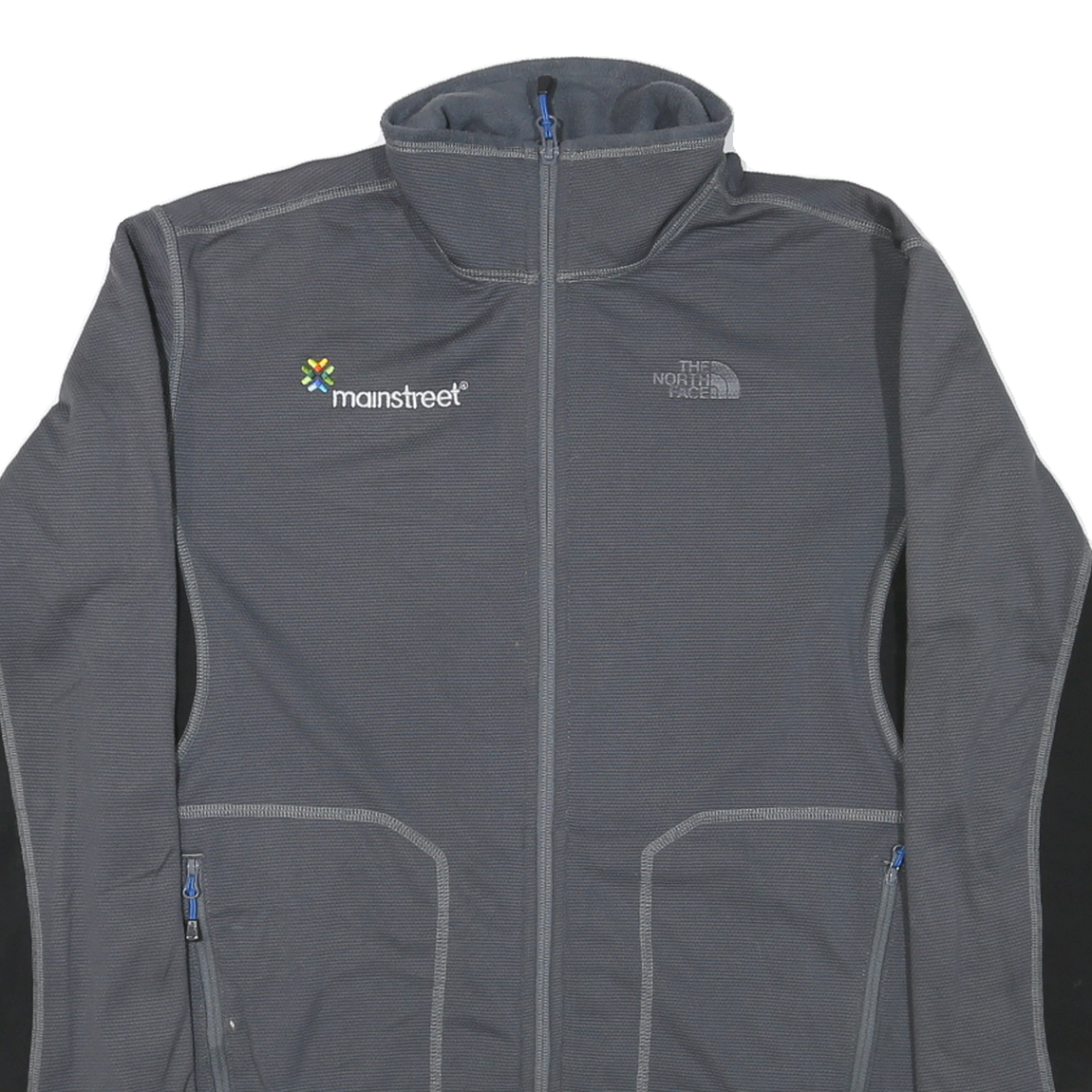 THE NORTH FACE Mens Grey & Black Track Jacket M Polyester Zip Outdoor Activewear