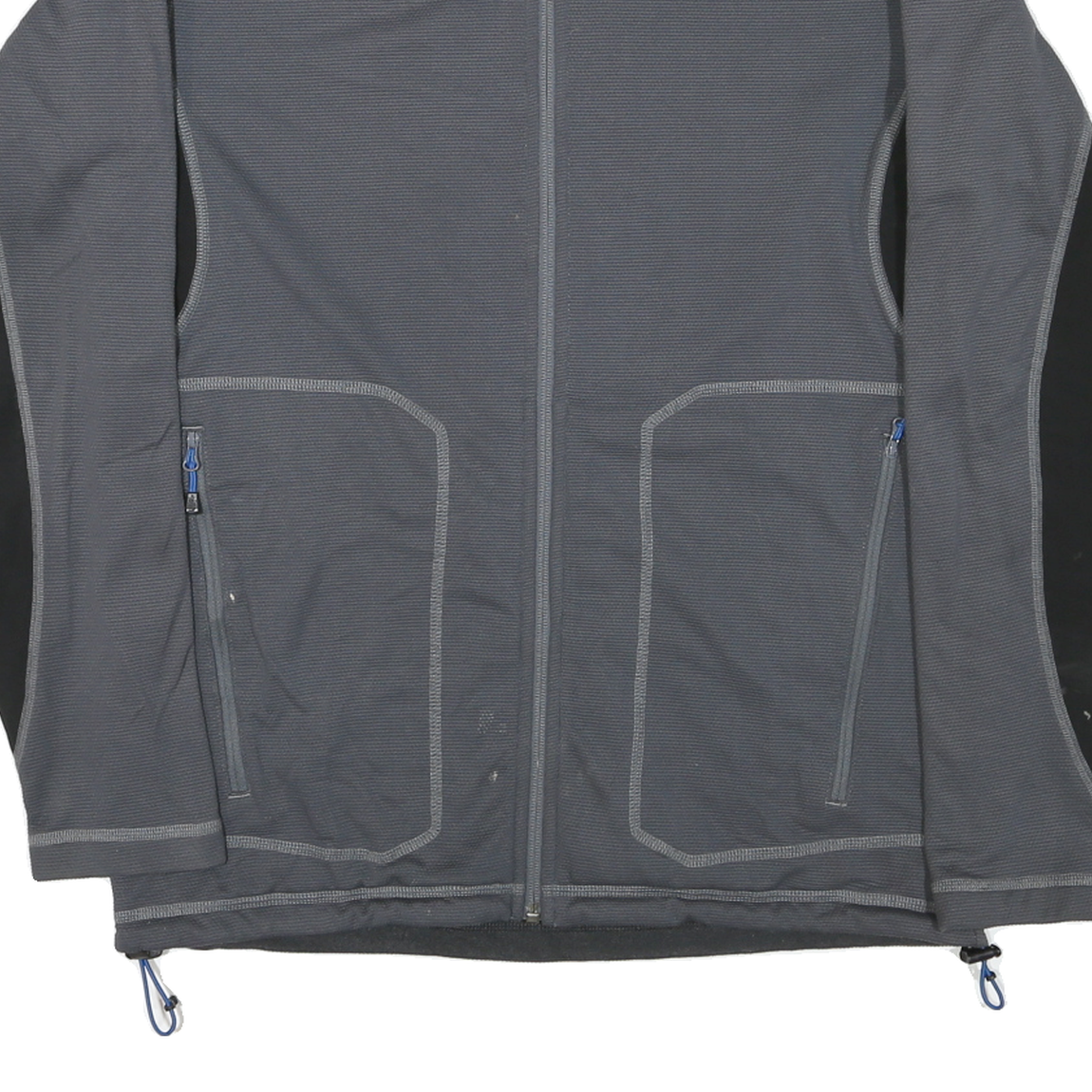THE NORTH FACE Mens Grey & Black Track Jacket M Polyester Zip Outdoor Activewear