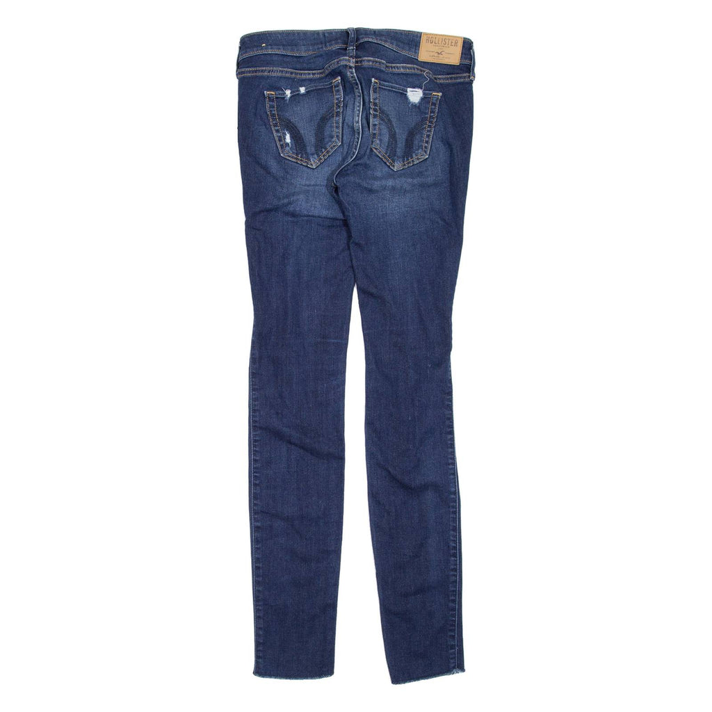 HOLLISTER Distressed Womens Jeans Blue Slim Skinny W25 L28