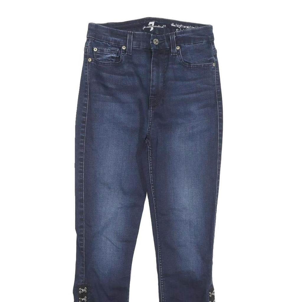 7 FOR ALL MANKIND Womens Jeans Blue Slim Skinny Denim Medium W26 L27 Hook Eye