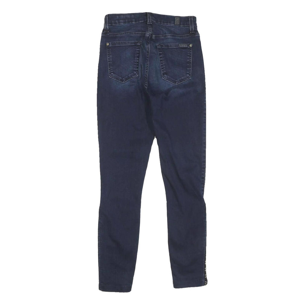 7 FOR ALL MANKIND Womens Jeans Blue Slim Skinny Denim Medium W26 L27 Hook Eye