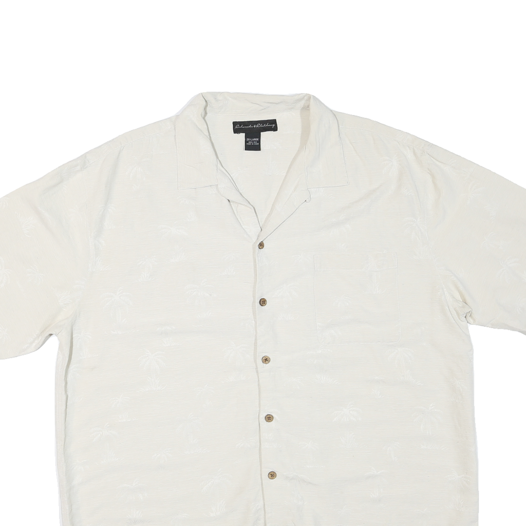 COLORADO CLOTHING Mens White 2XL Cotton Blend Short Sleeve Shirt Casual Summer